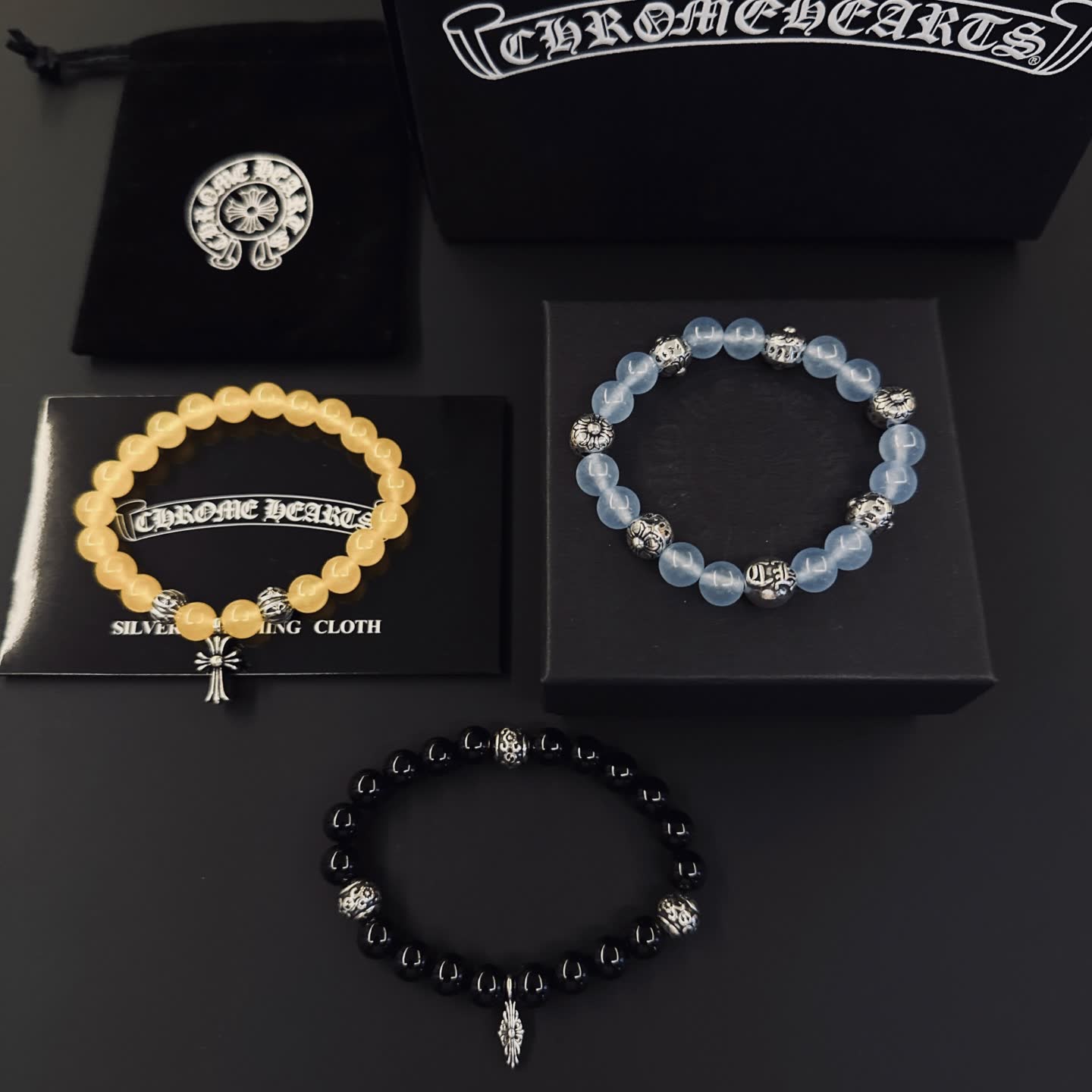 Chrome Hearts Beaded Bracelets Set Chrome Hearts Beaded Bracelets Set